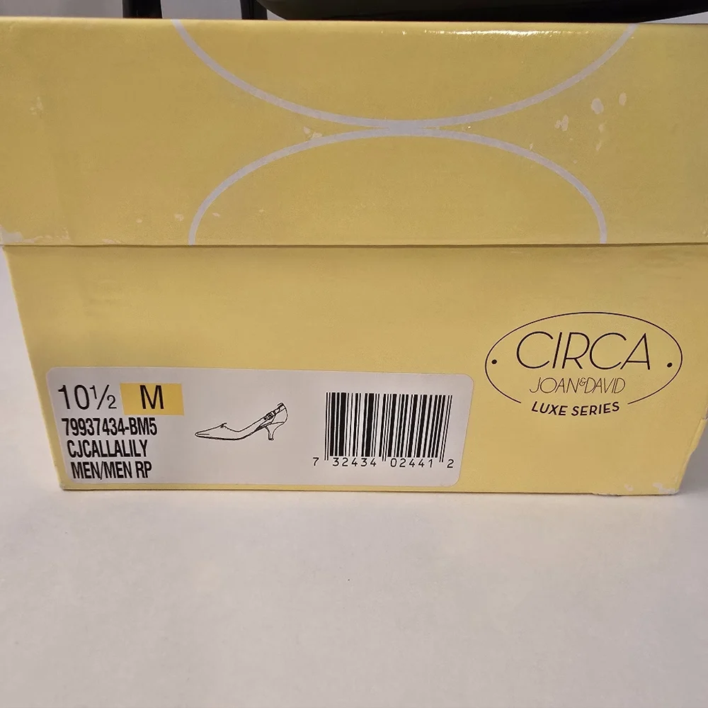 Circa Joan & David Callalily Brown Textured Heels Cutouts Size 10.5 10 1/2  NEW - Picture 2 of 6